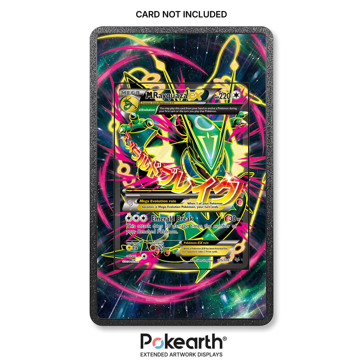 M Rayquaza EX 105/108 - Custodia con Artwork Esteso per Carte Pokémon