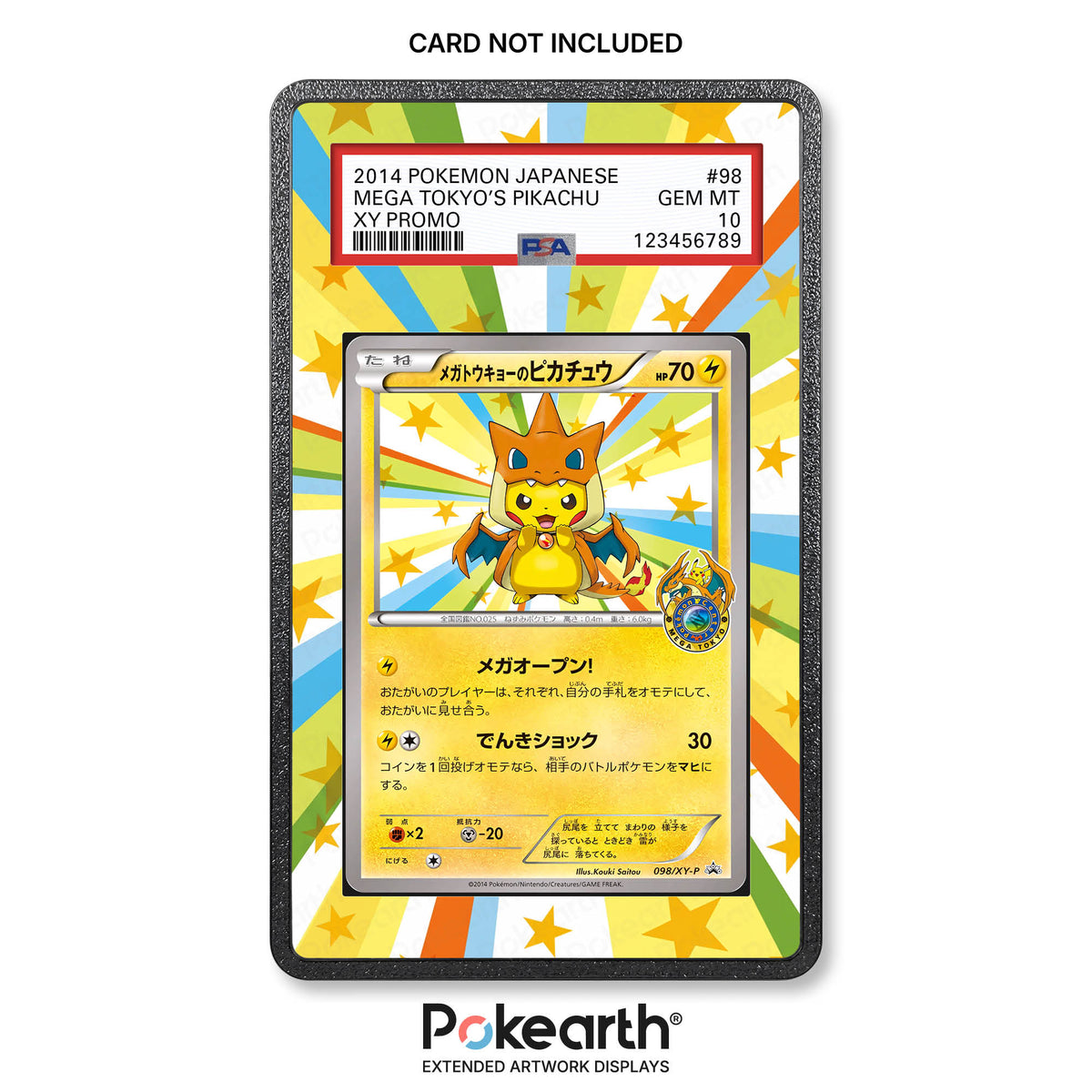 Mega Tokyo Pikachu XY-P 098 - Gehäuse mit erweitertem Artwork für bewertete Karten