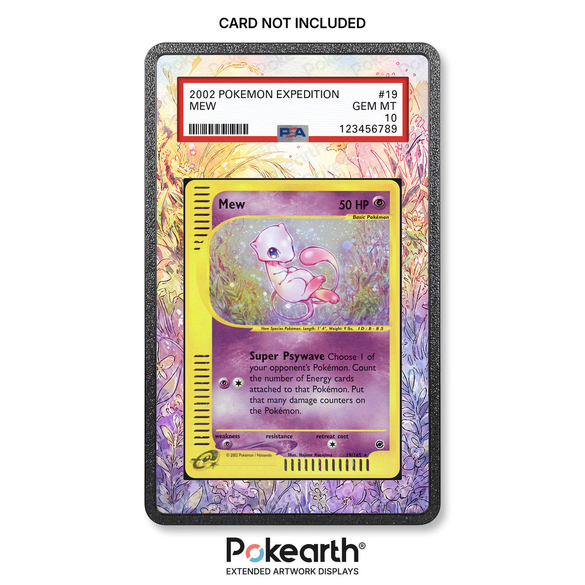 Mew 19/165 - Custodia con Artwork Esteso per Carte Gradate