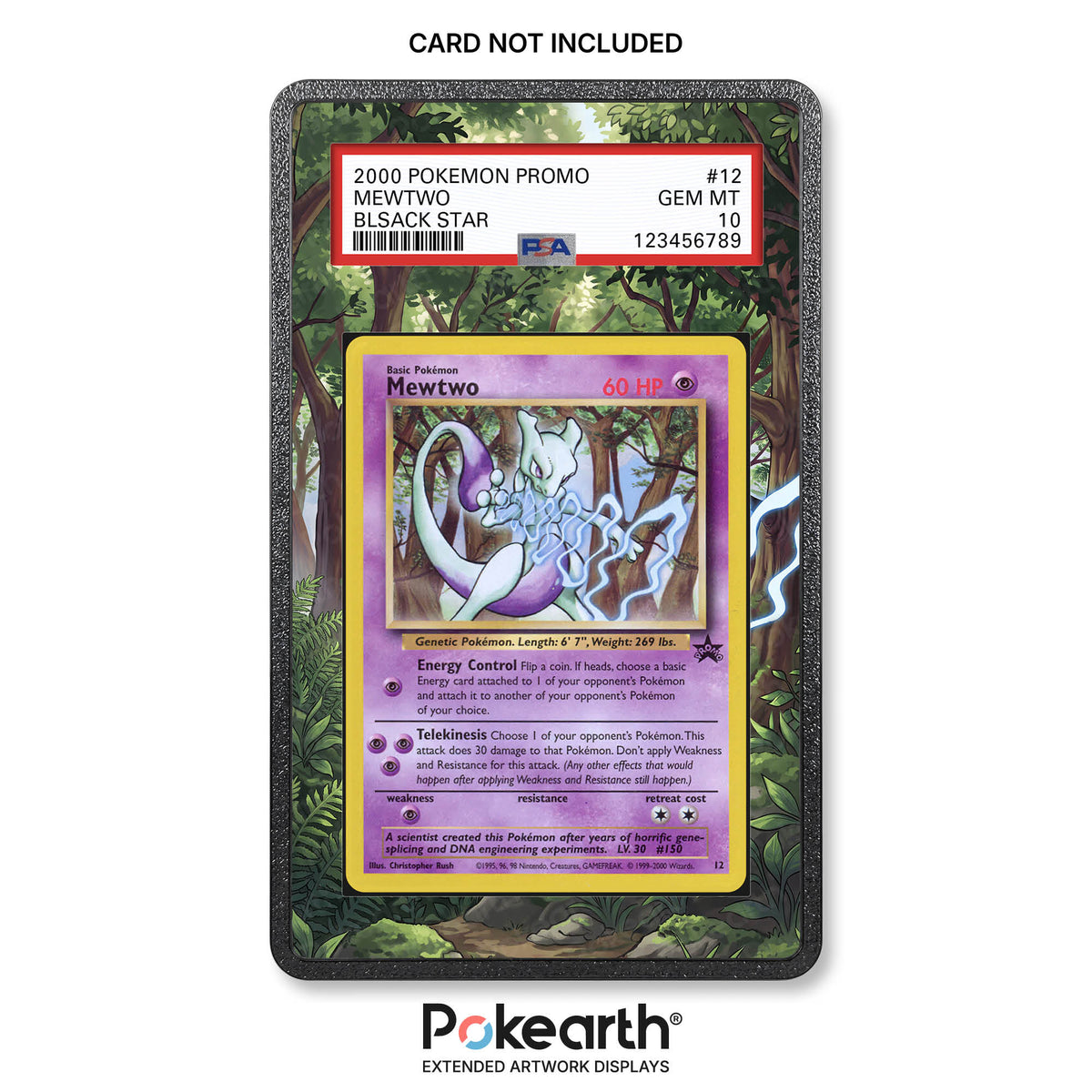 Mewtwo 12 – Case mit erweitertem Artwork für bewertete Karten