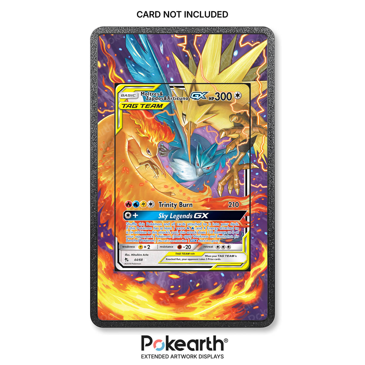 Moltres & Zapdos & Articuno GX 44/68 - Custodia con Artwork Esteso per Carte Pokémon