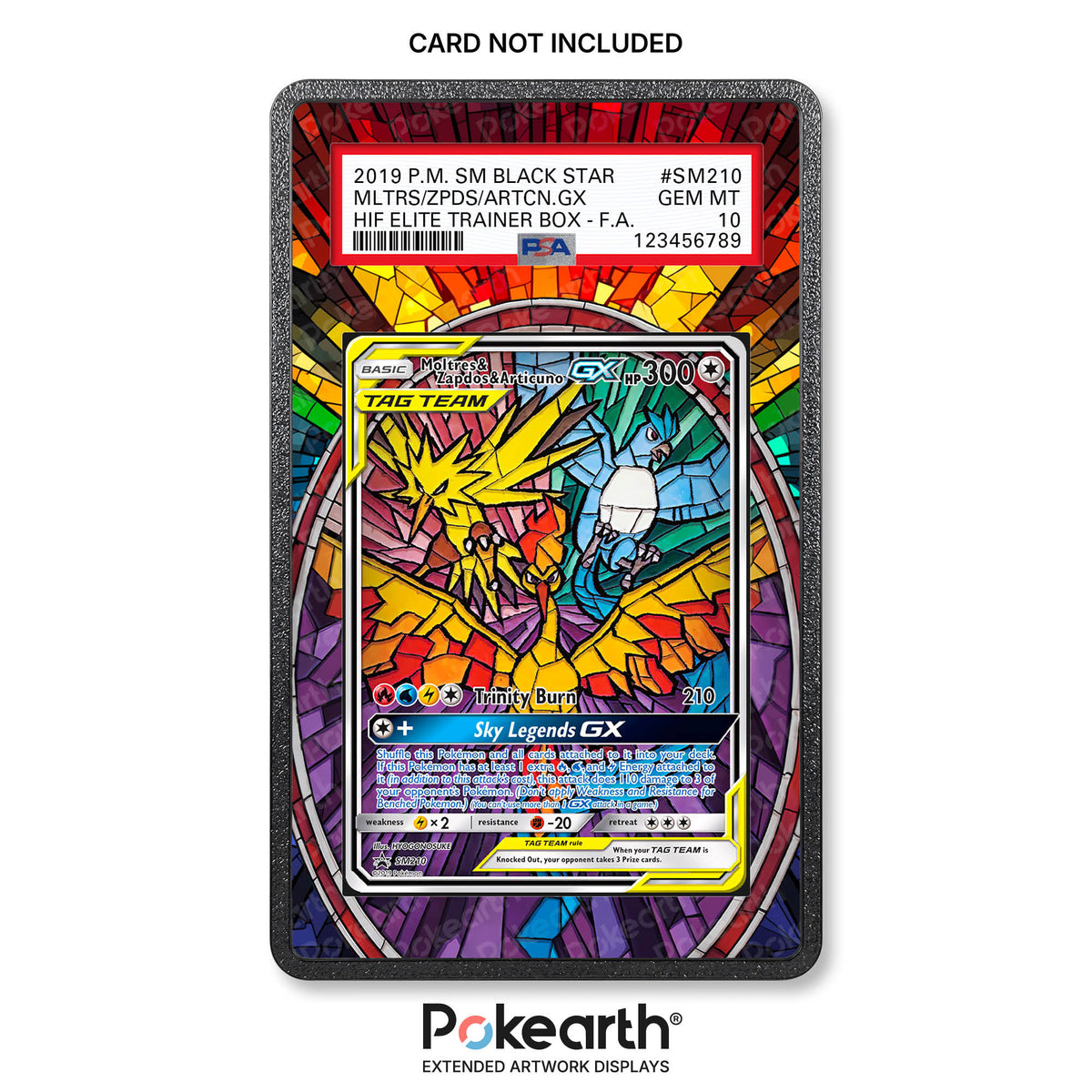 Moltres & Zapdos & Articuno GX SM 210 - Graded Card Cases with Extended Artwork