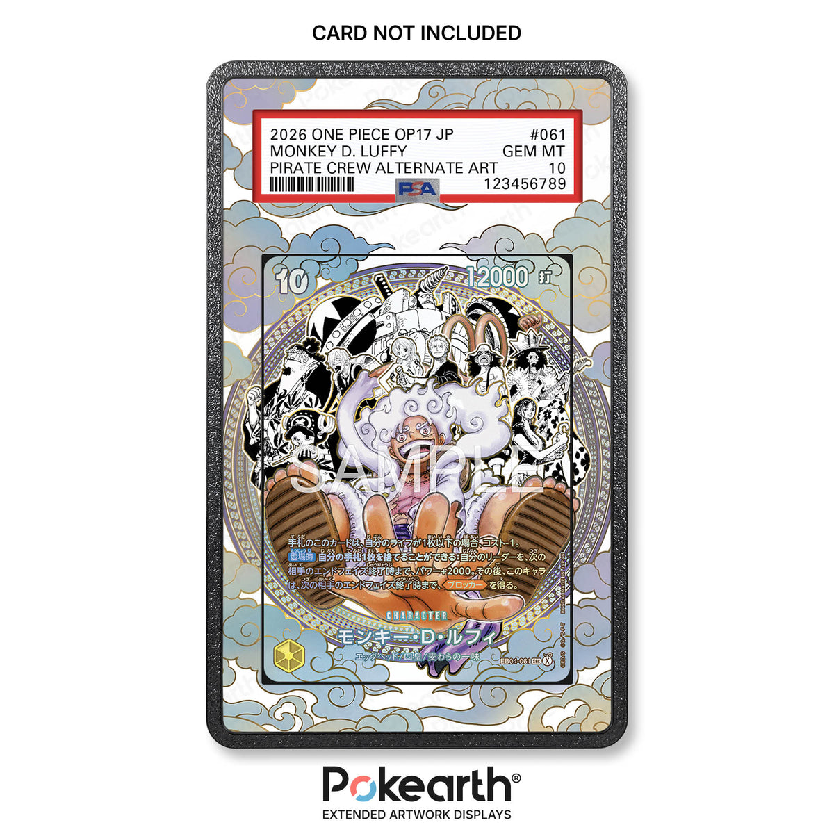 Monkey D. Luffy EB04-061 - Graded Card Extended Artwork Display Case