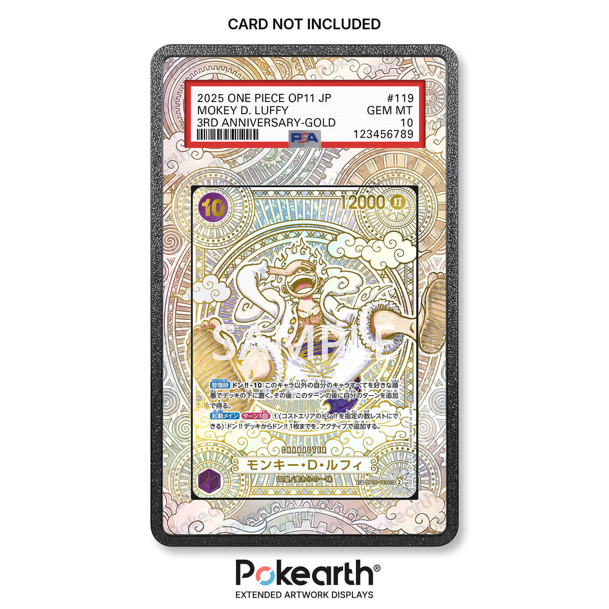 Monkey D. Luffy OP05-119 Gold - Custodia con Artwork Esteso per Carte Gradate
