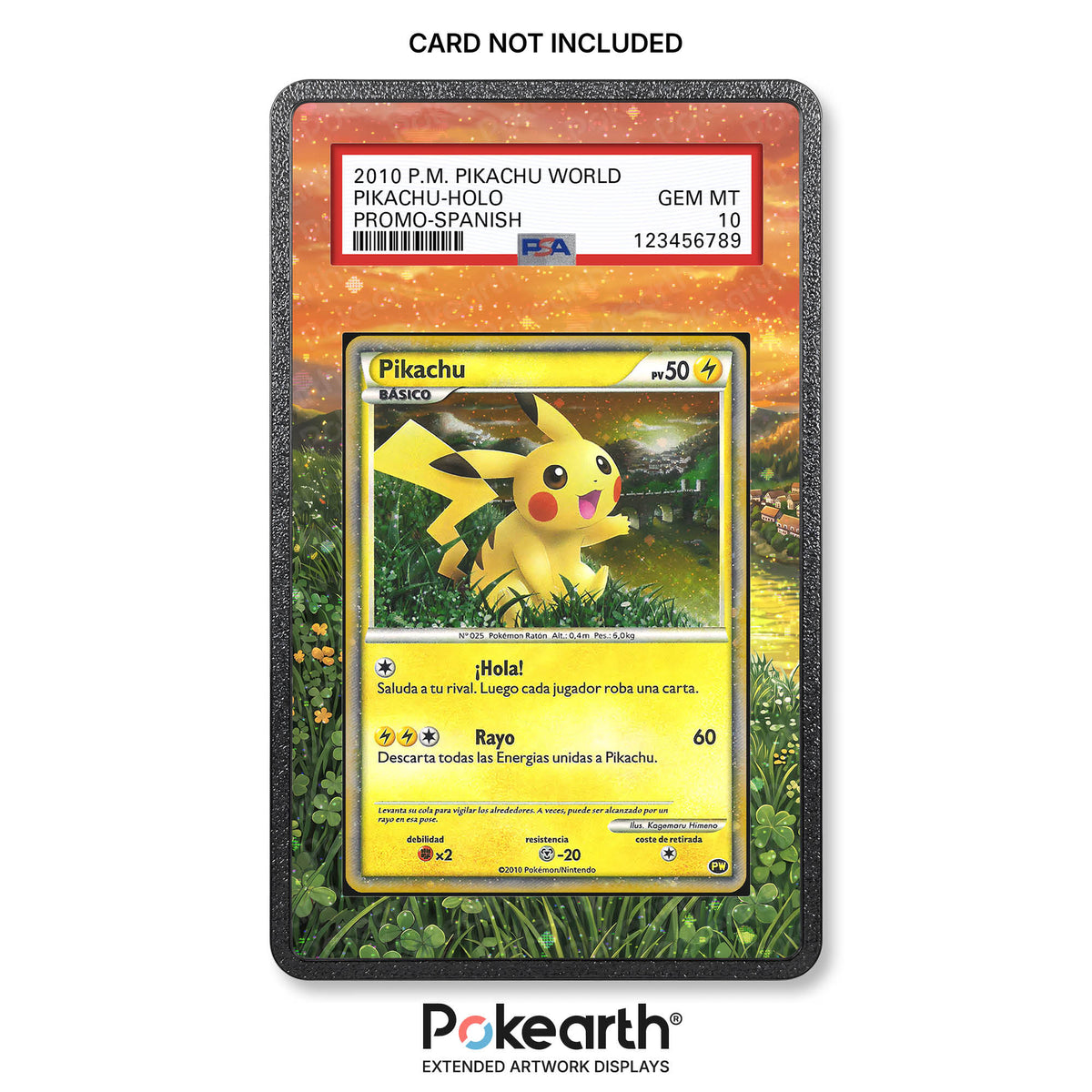 Pikachu PW (Spanisch) - Hülle mit erweitertem Artwork für bewertete Karten