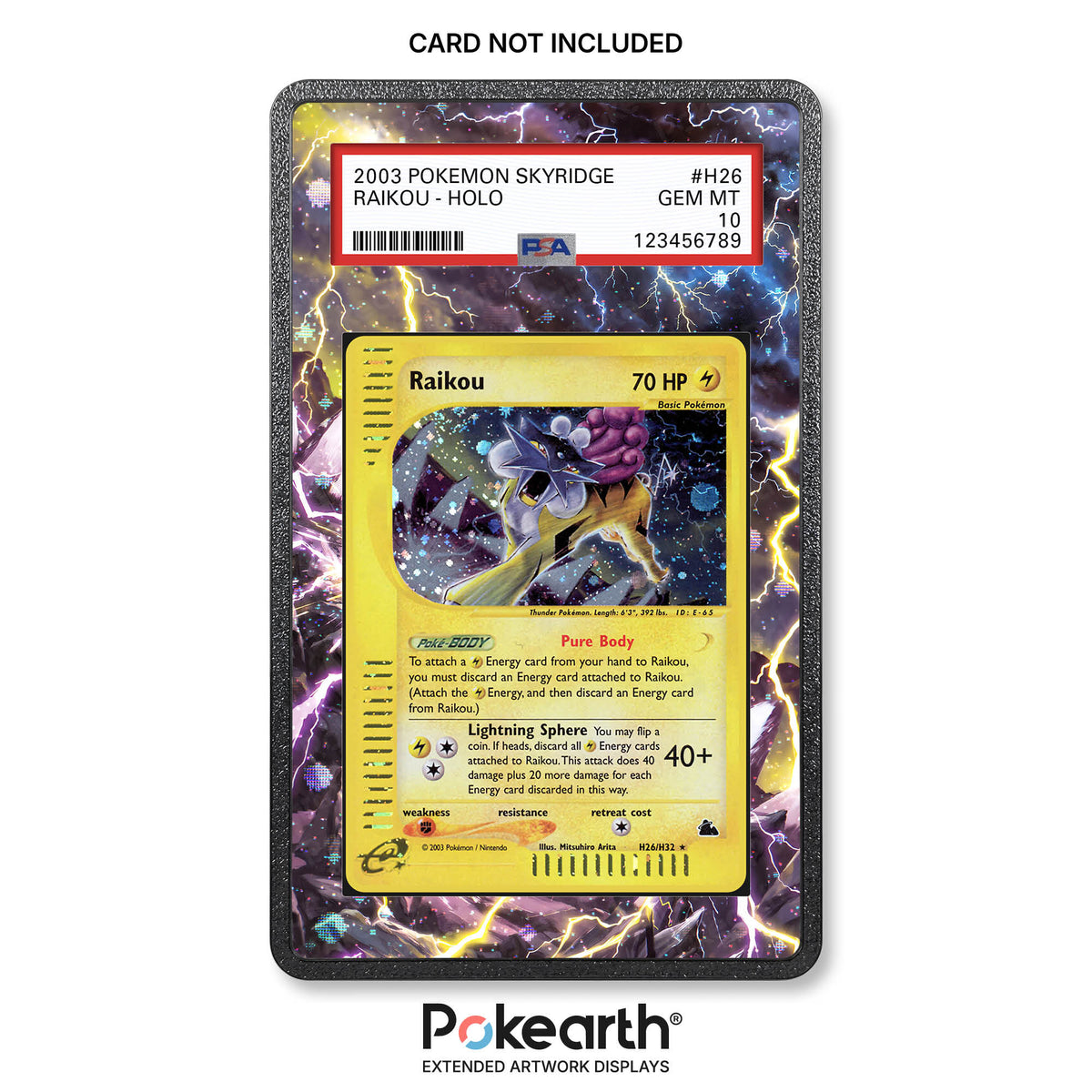Raikou H26/H32 - Hülle mit erweitertem Artwork für gegradete Karten