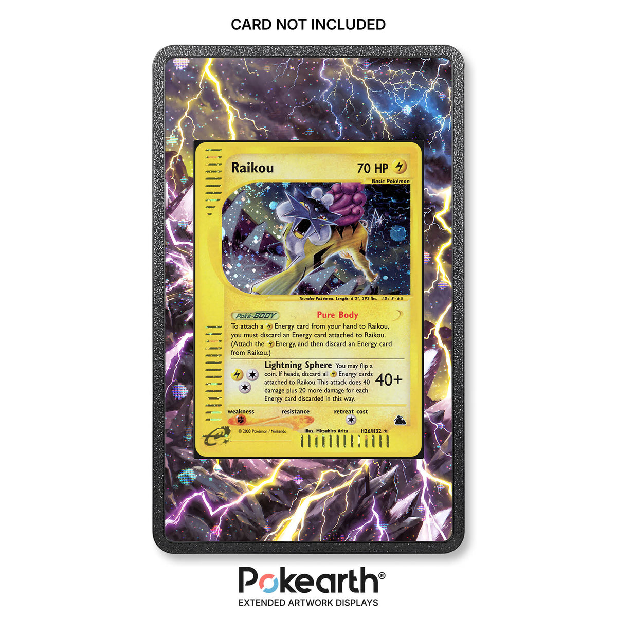 Raikou H26/H32 - Custodia con Artwork Esteso per Carte Pokémon