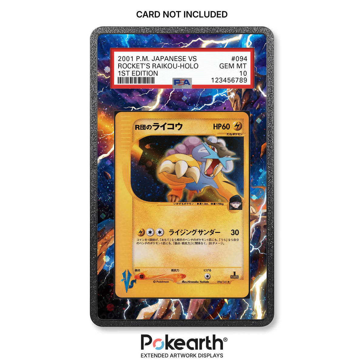 Rocket's Raikou 094/141 - Schutzhülle mit erweitertem Artwork für gegradete Karten