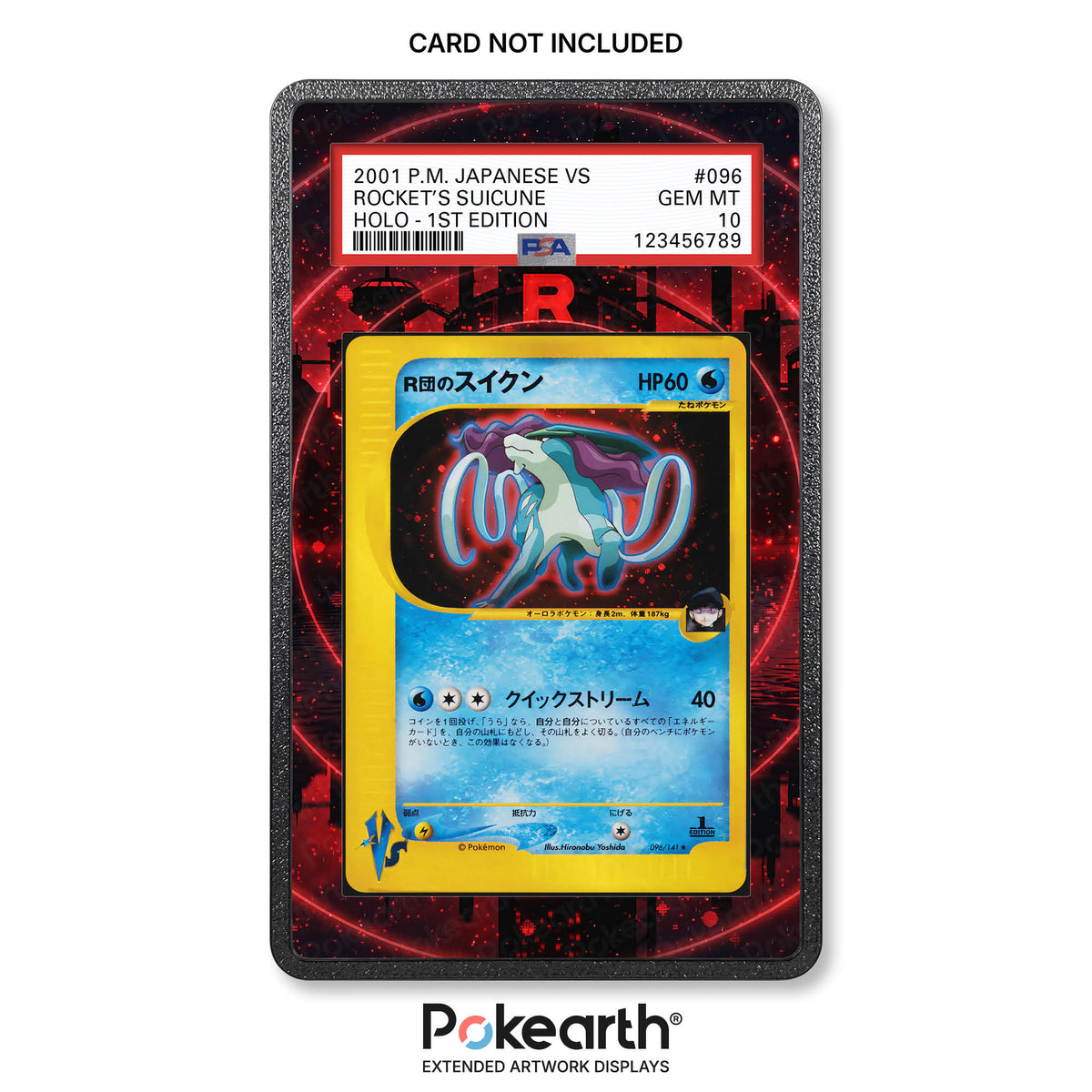 Rocket's Suicune 096/141 - Case mit erweitertem Artwork für bewertete Karten