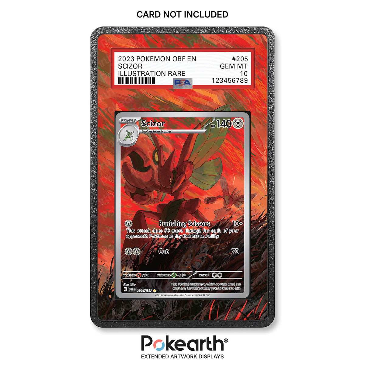 Scizor 205/197 - Graded Card Extended Artwork Display Case