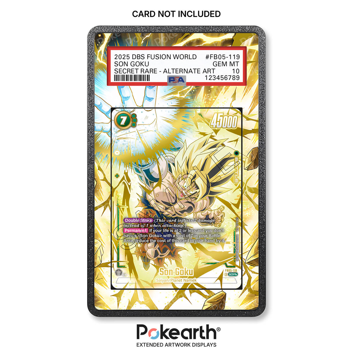 Son Goku FB05-119 - Graded Card Extended Artwork Display Case