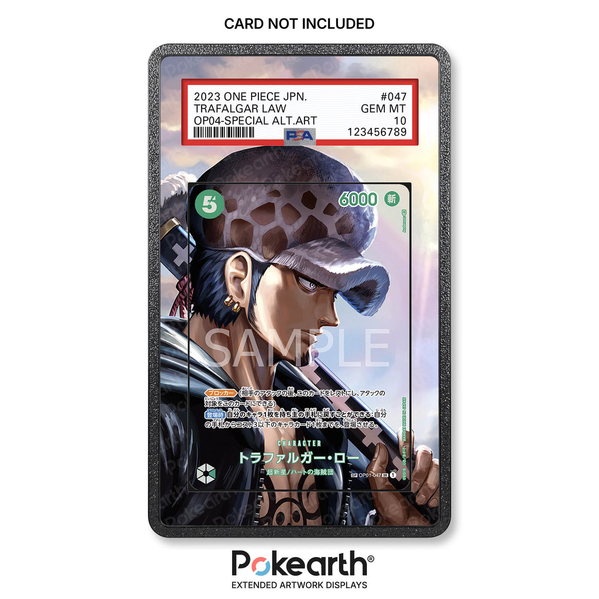 Trafalgar Law OP01/047 - Custodia con Artwork Esteso per Carte Gradate
