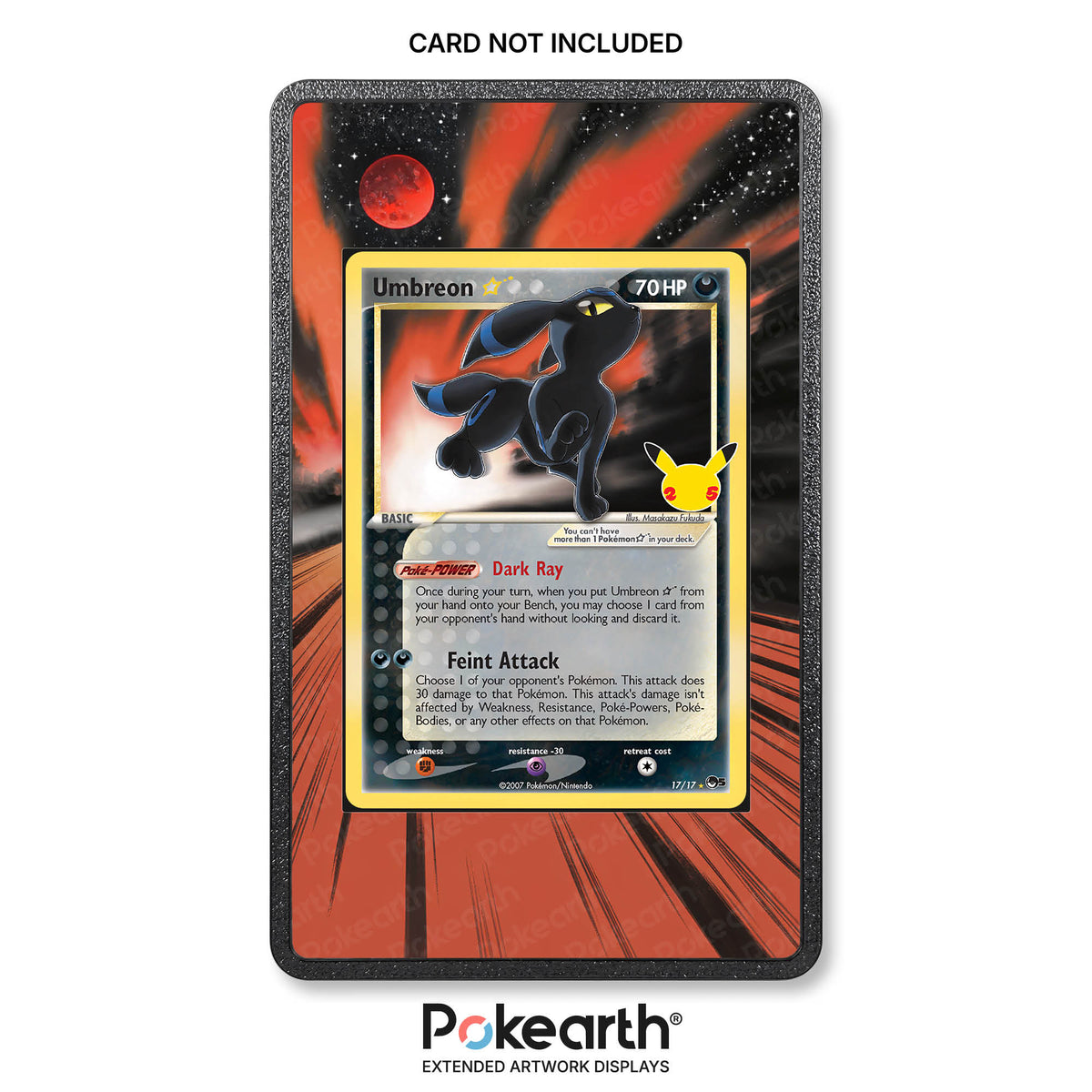 Umbreon Gold Star 17/17 - Custodia con Artwork Esteso per Carte Pokémon