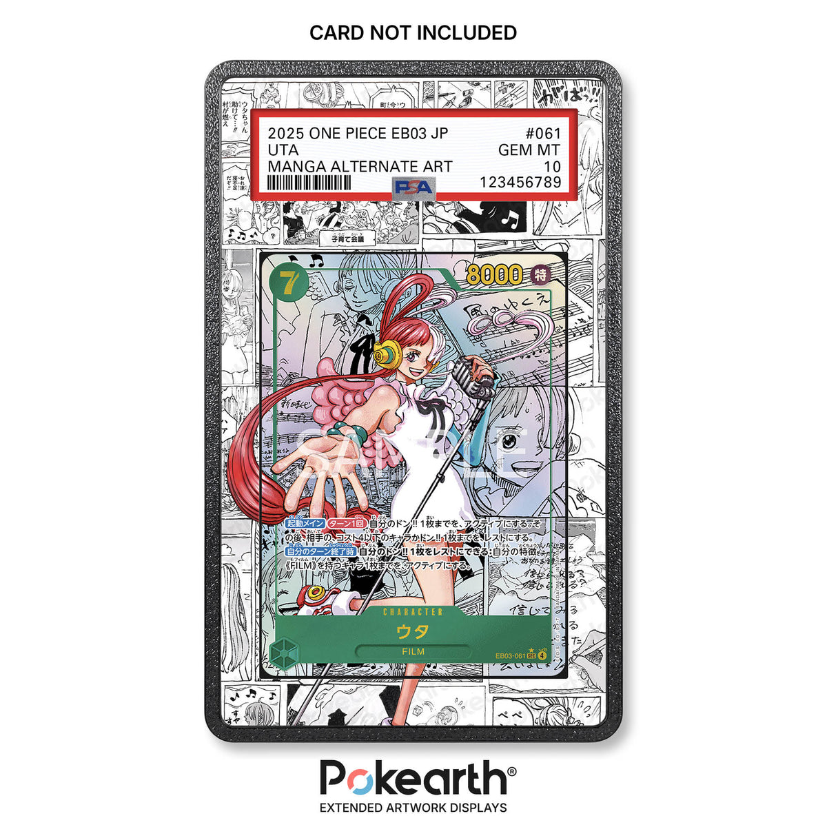 Uta EB03-061 Manga - Custodia con Artwork Esteso per Carte Gradate