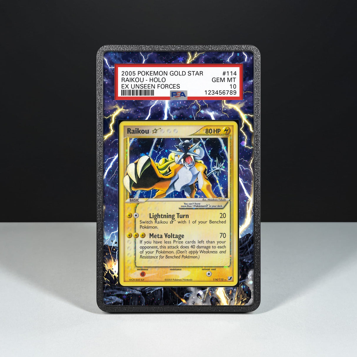 Raikou Gold Star 114/115 - Custodia con Artwork Esteso per Carte Gradate
