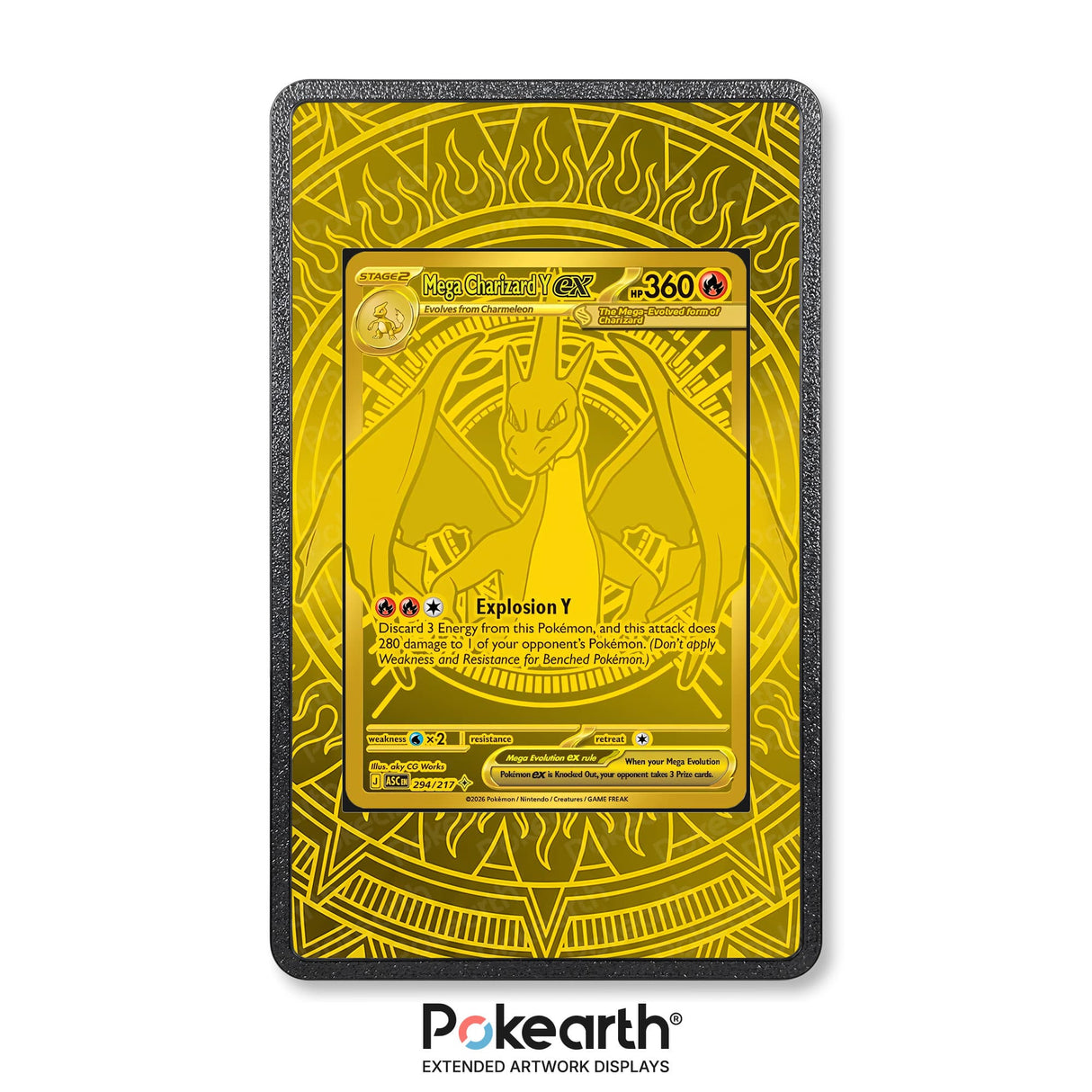 Mega Charizard Y ex 294/217 - Custodia con Artwork Esteso per Carte Pokémon