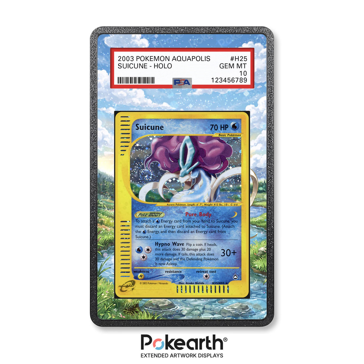 Suicune H25/H32 - Graded Card Extended Artwork Display Case