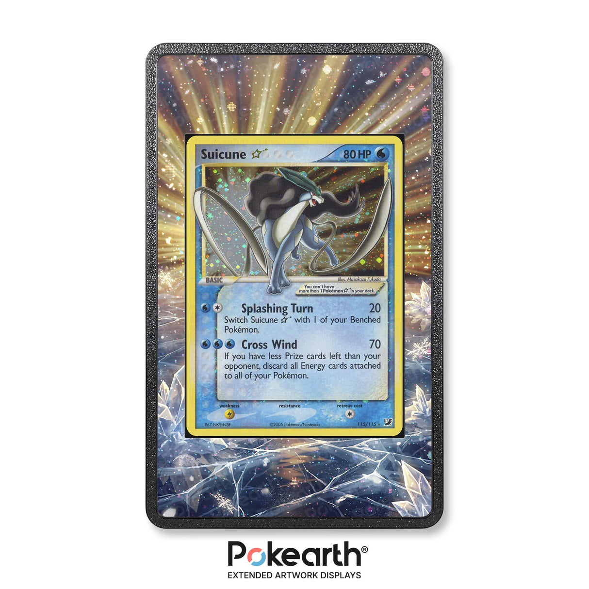 Suicune Gold Star 115/115 - Pokémon Extended Artwork Display Case