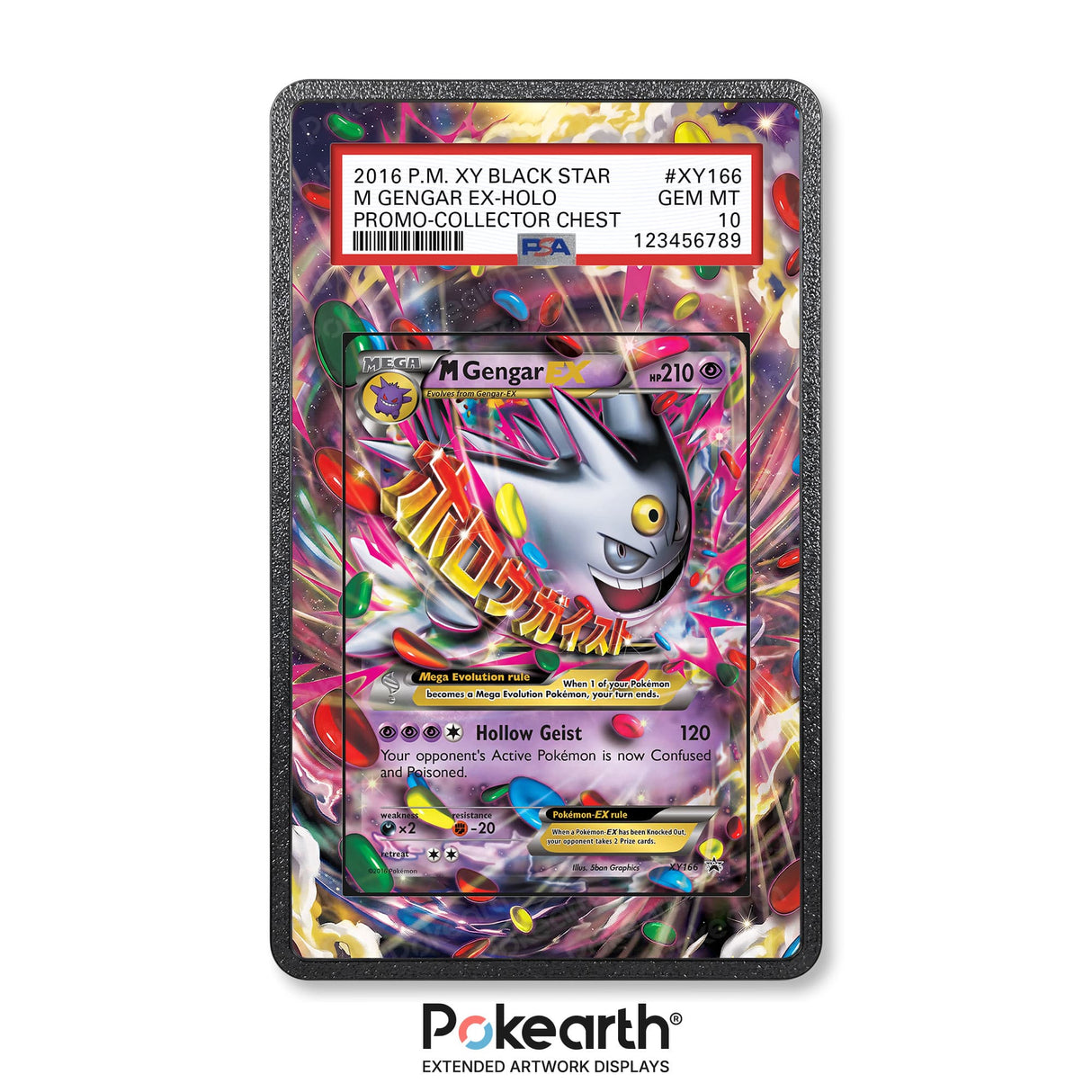 M Gengar EX XY166 - Graded Card Extended Artwork Display Case
