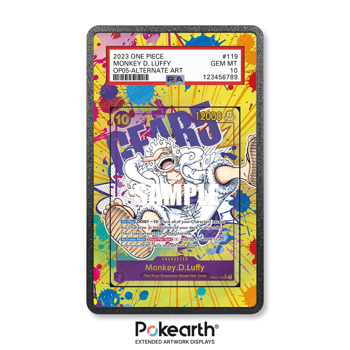Monkey D. Luffy OP05-119 - Graded Card Extended Artwork Display Case