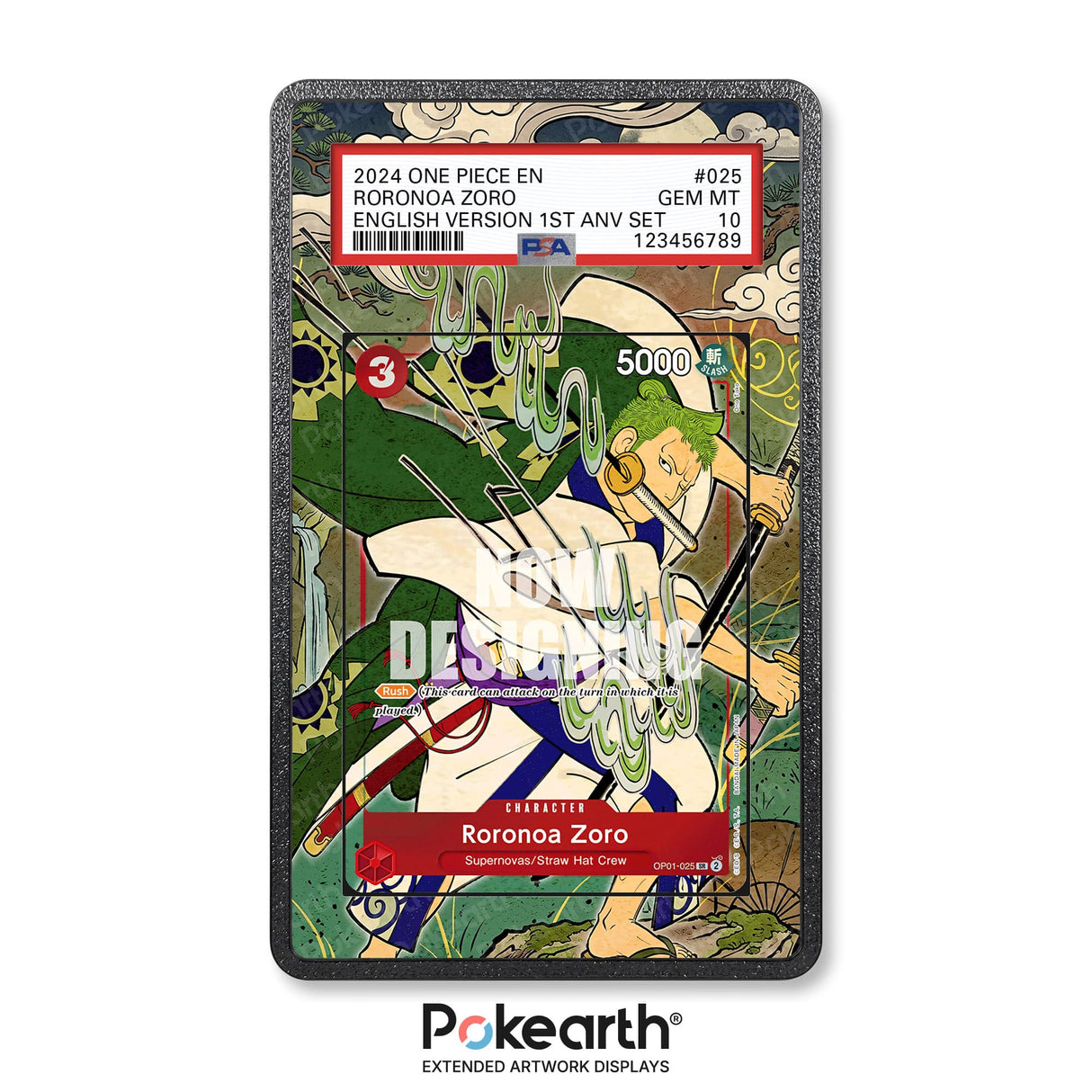 Roronoa Zoro OP01-025 - Graded Card Extended Artwork Display Case