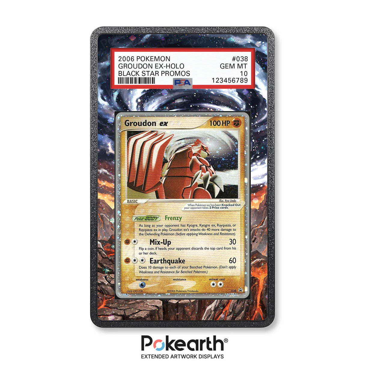 Groudon ex 038 - Graded Card Extended Artwork Display Case
