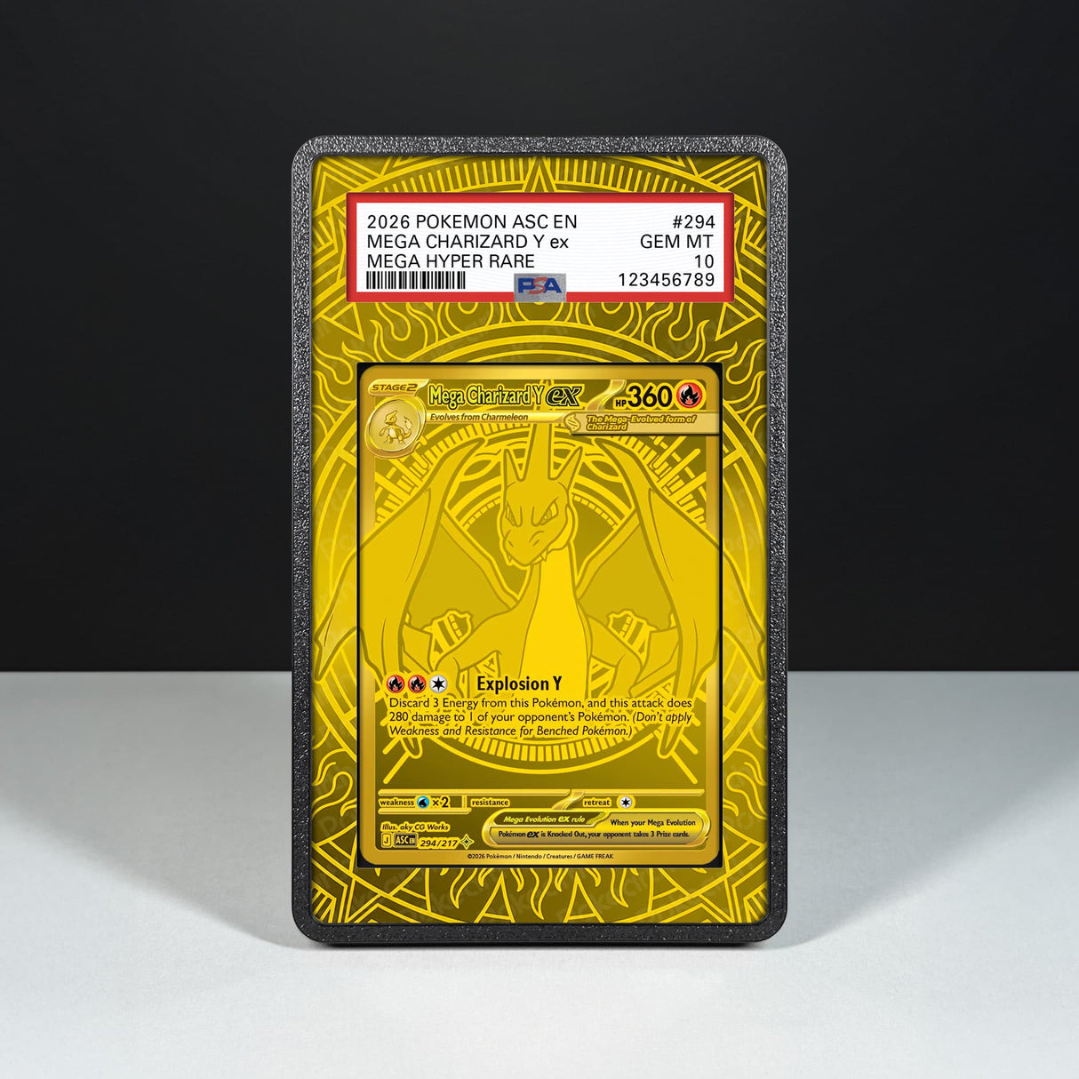 Mega Charizard Y ex 294/217 - Graded Card Extended Artwork Display Case