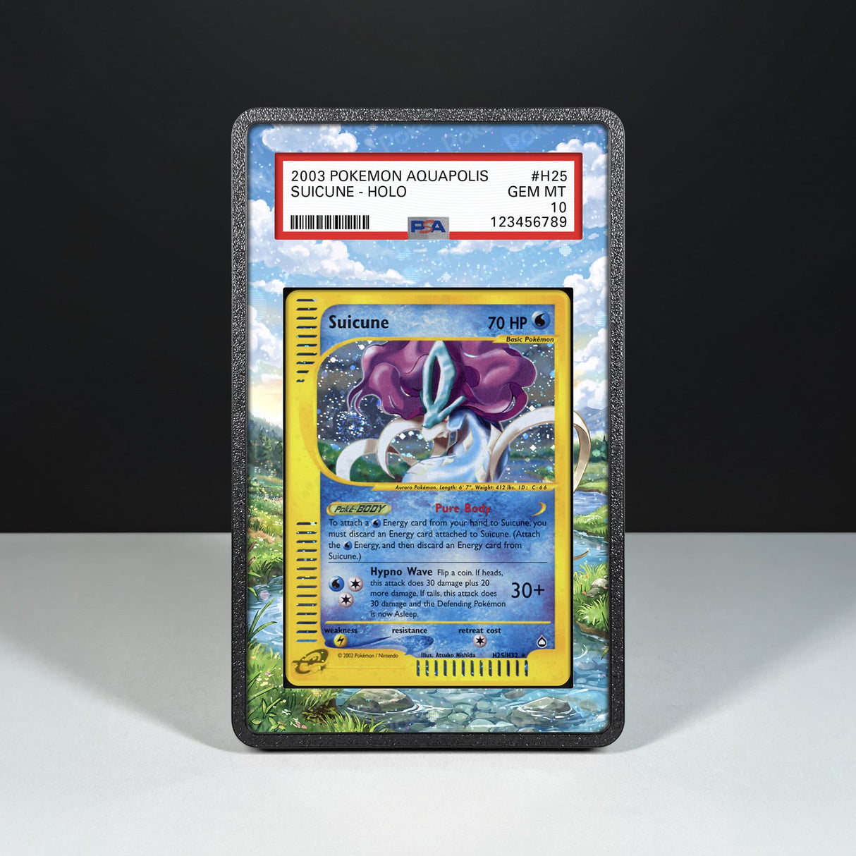 Suicune H25/H32 - Graded Card Extended Artwork Display Case