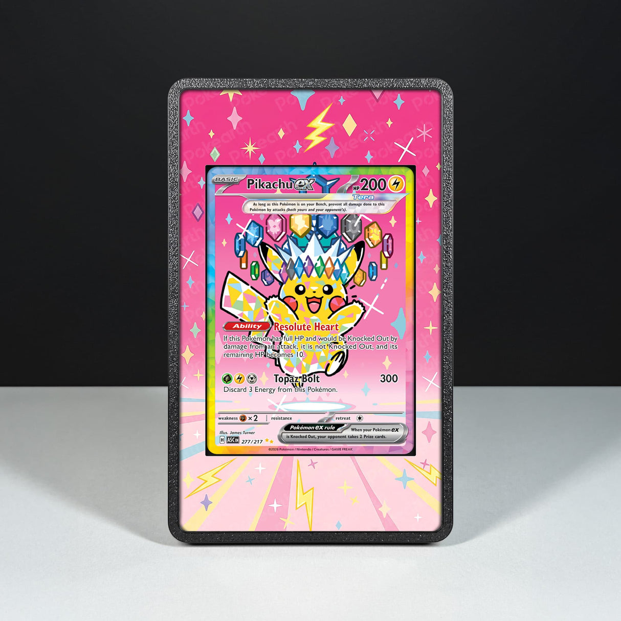 Pikachu ex 277/217 - Pokémon Extended Artwork Display Case
