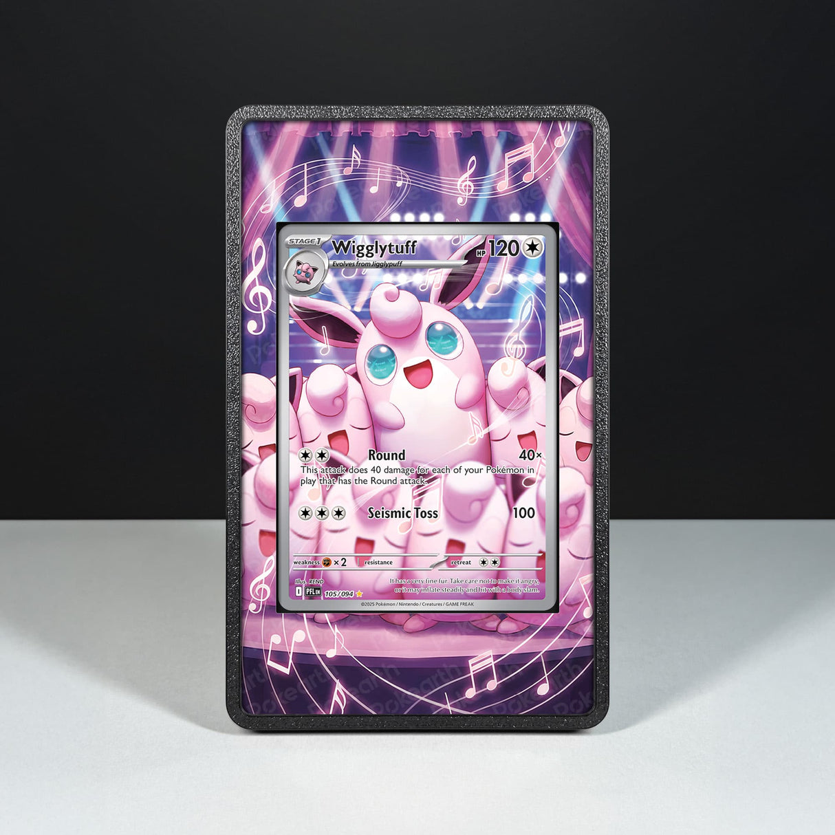 Wigglytuff 105/094 - Custodia con Artwork Esteso per Carte Pokémon