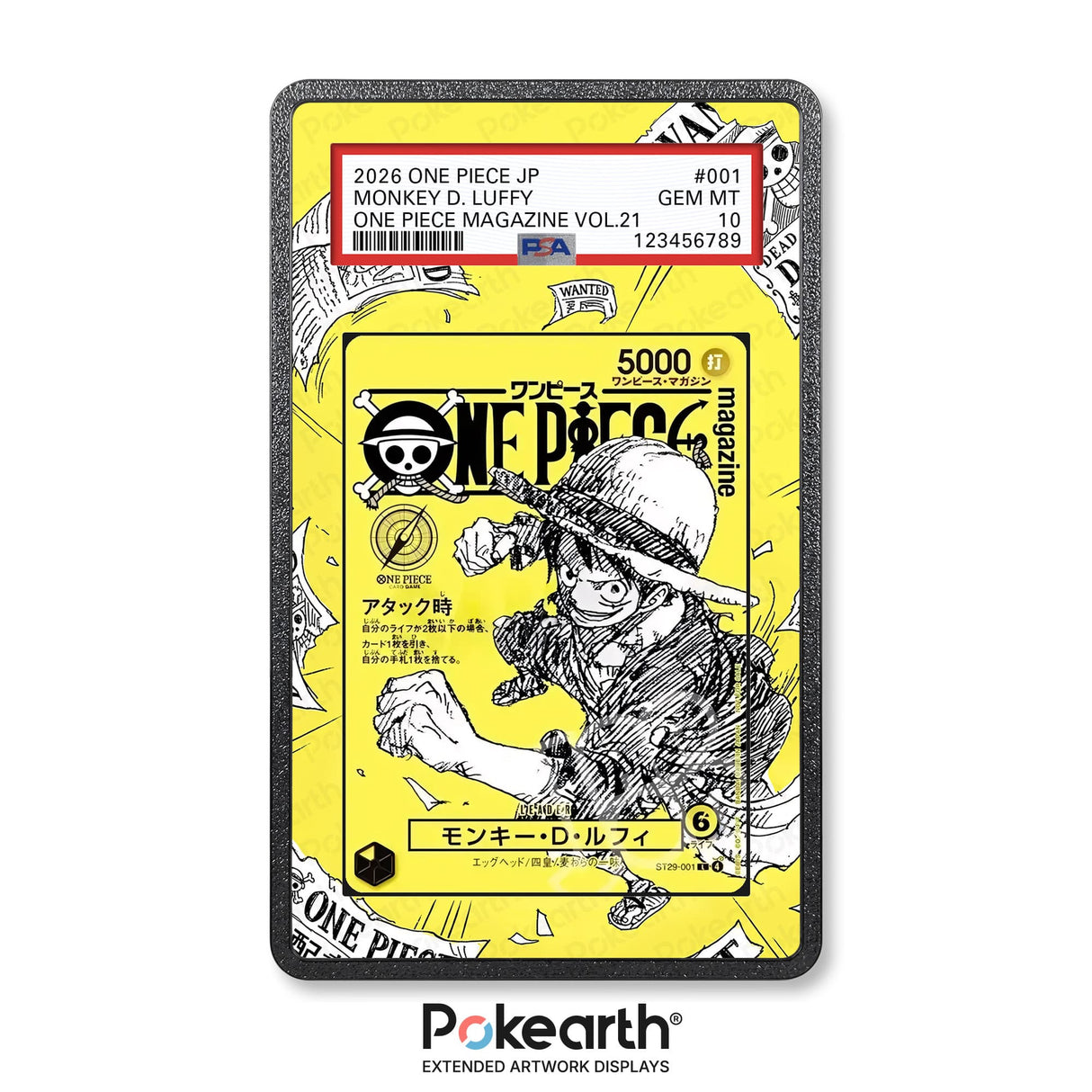 Monkey D. Luffy ST29-001 - Custodia con Artwork Esteso per Carte Gradate