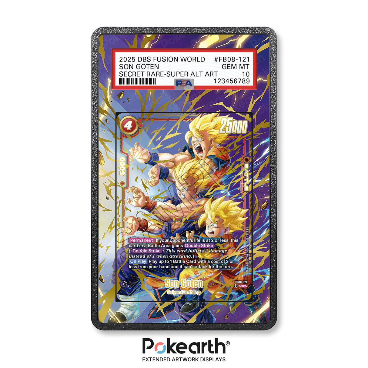 Son Goten FB08-121 - Graded Card Extended Artwork Display Case - Display Case Extended Artwork Pokearth