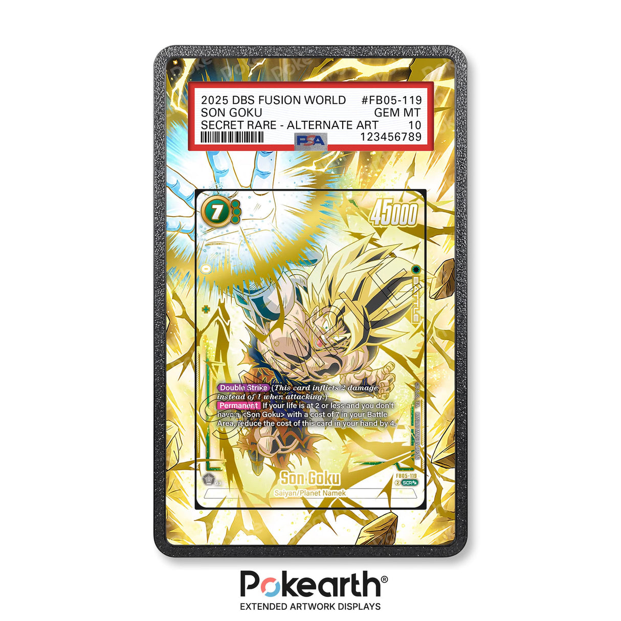Son Goku FB05-119 - Graded Card Extended Artwork Display Case - Display Case Extended Artwork Pokearth