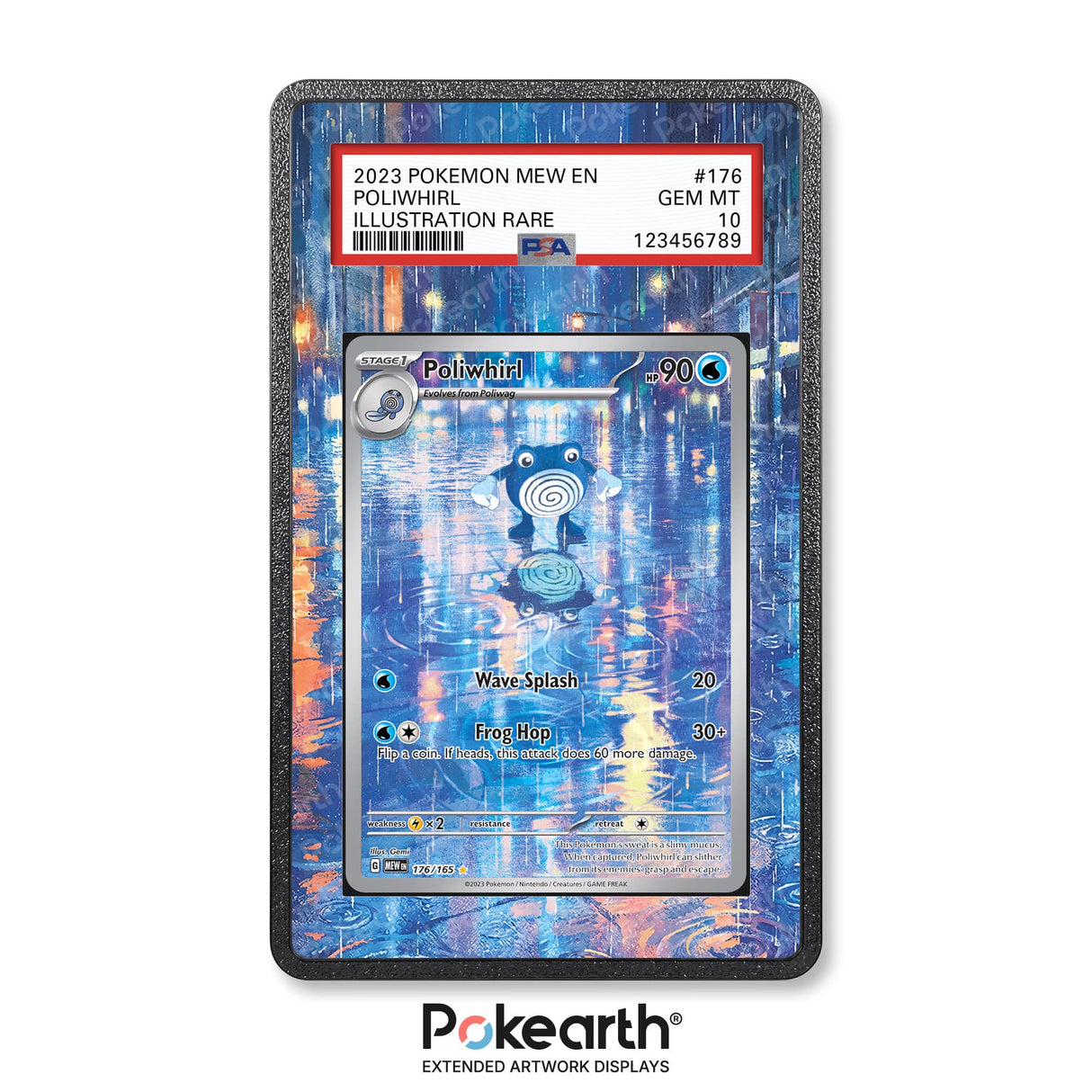 Poliwhirl 176/165 - Graded Card Extended Artwork Display Case - Display Case Extended Artwork Pokearth