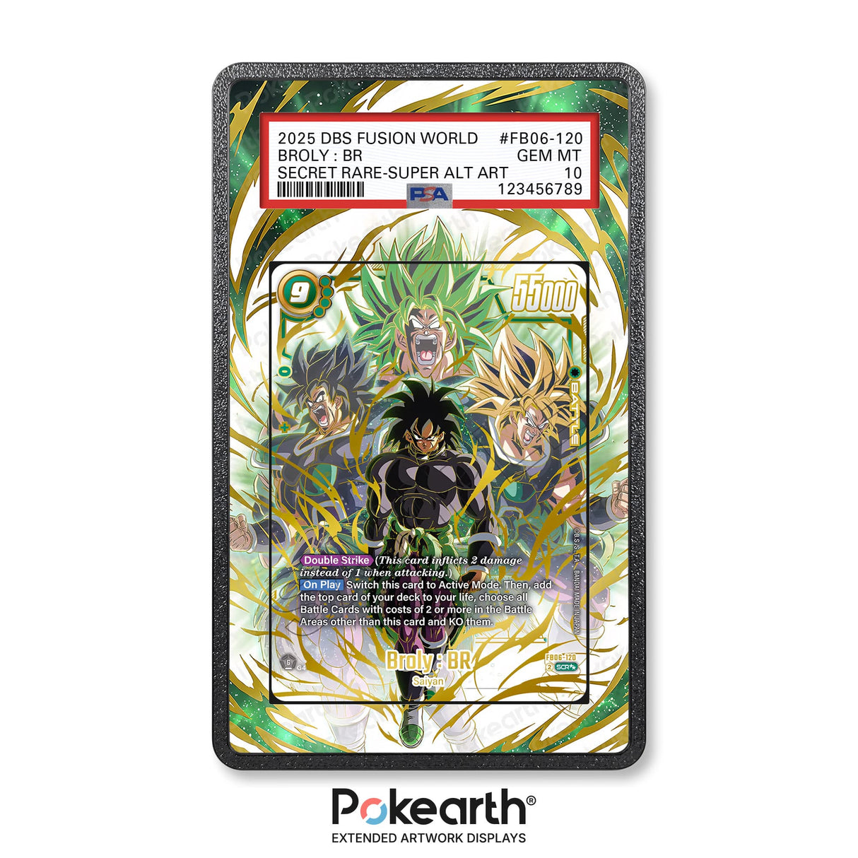 Broly : BR FB06-120 - Graded Card Extended Artwork Display Case - Display Case Extended Artwork Pokearth