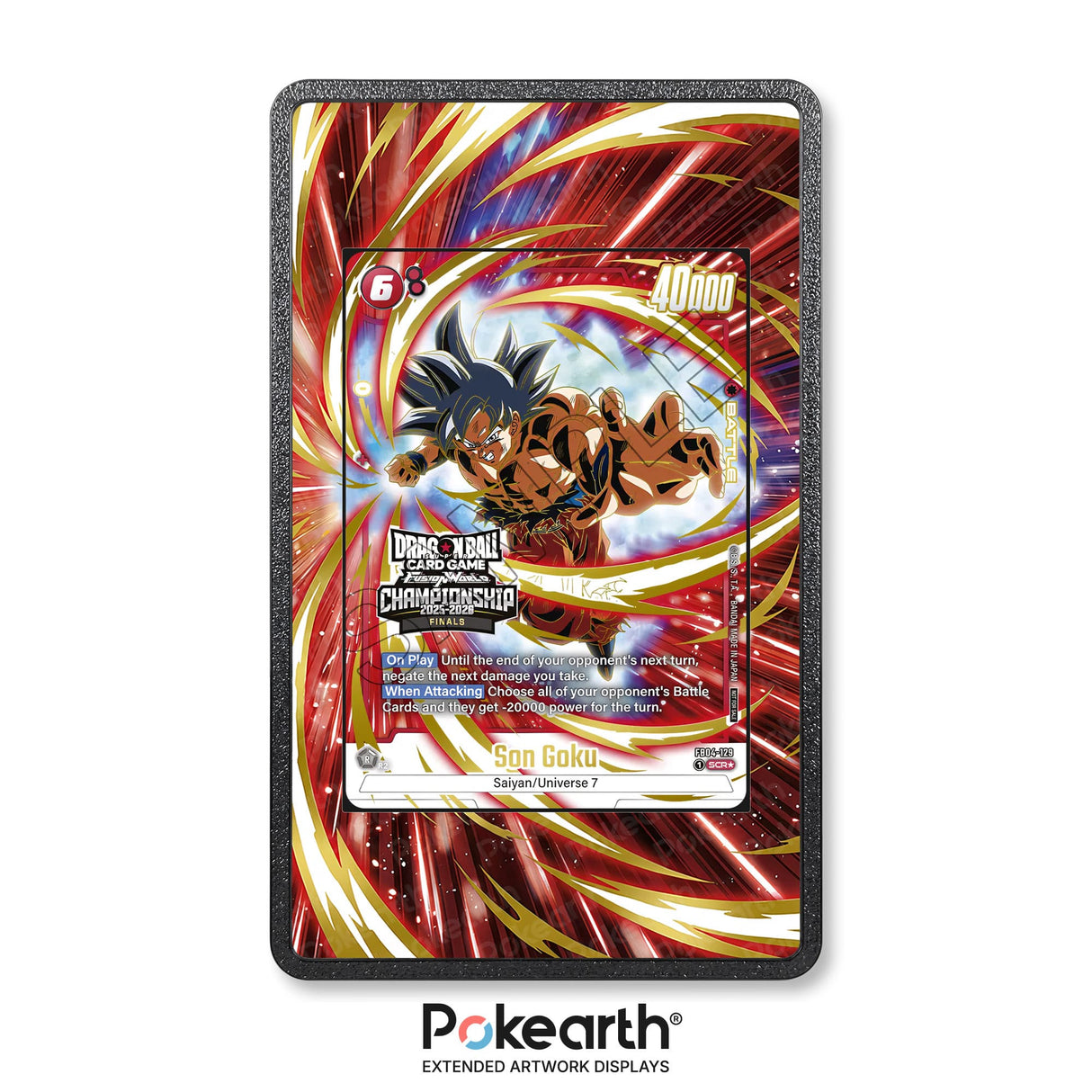 Son Goku FB04-129 - Custodia con Artwork Esteso per Carte Dragon Ball - Display Case Extended Artwork Pokearth