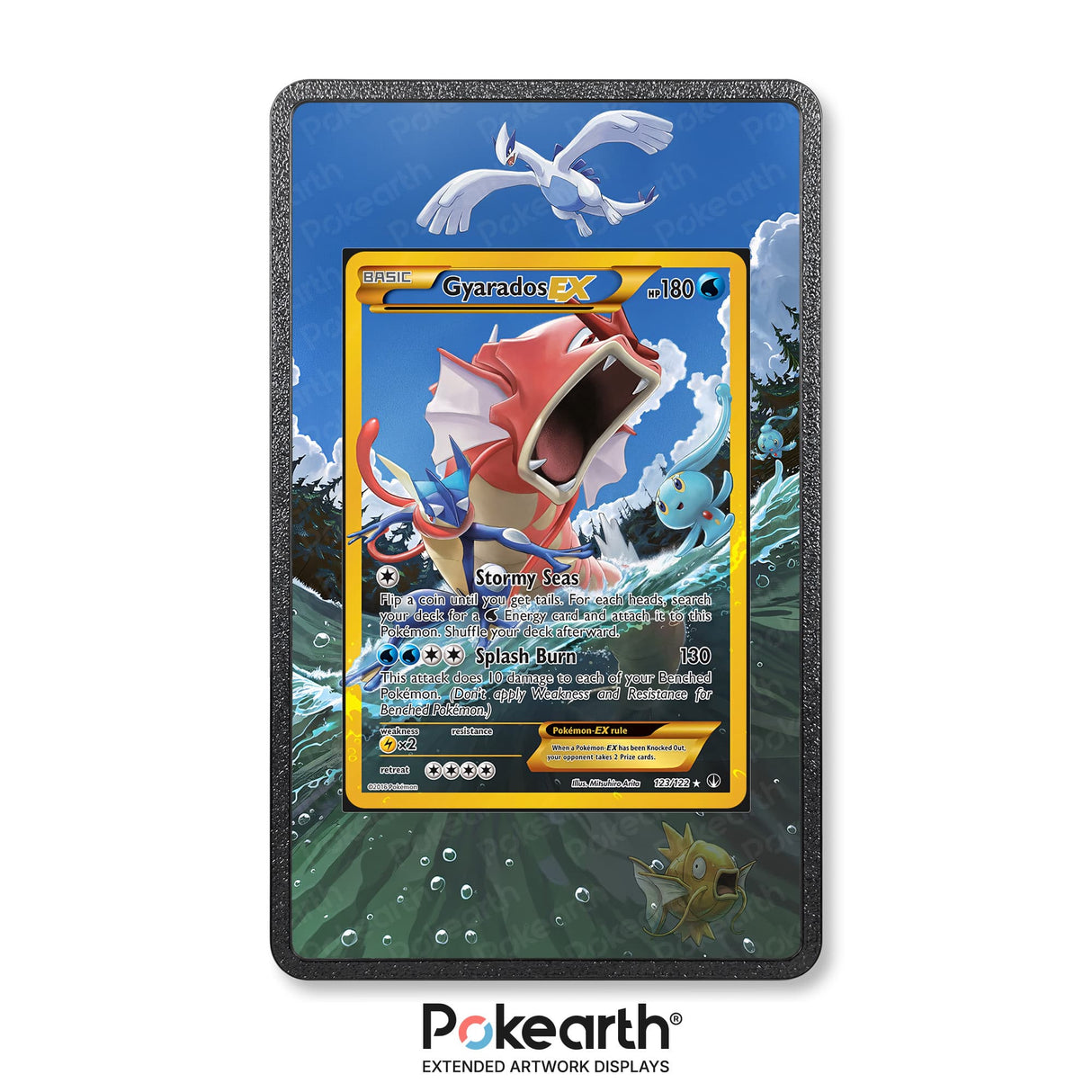 Gyarados EX 123/122 - Custodia con Artwork Esteso per Carte Pokémon - Display Case Extended Artwork Pokearth