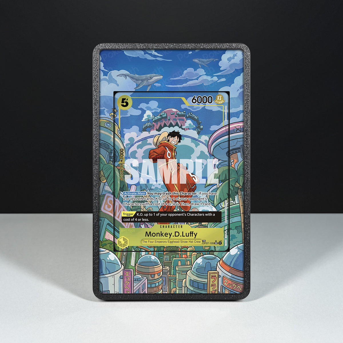 Monkey D. Luffy OP07-109 – Kartenhülle mit erweitertem Artwork für One Piece-Karten