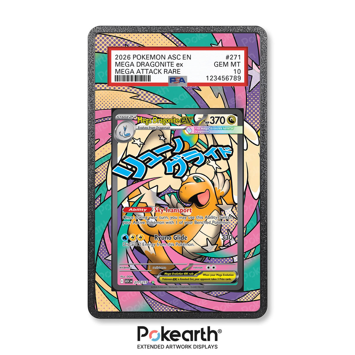 Mega Dragonite ex 271/217 - Case con Artwork Esteso per Carte Gradate