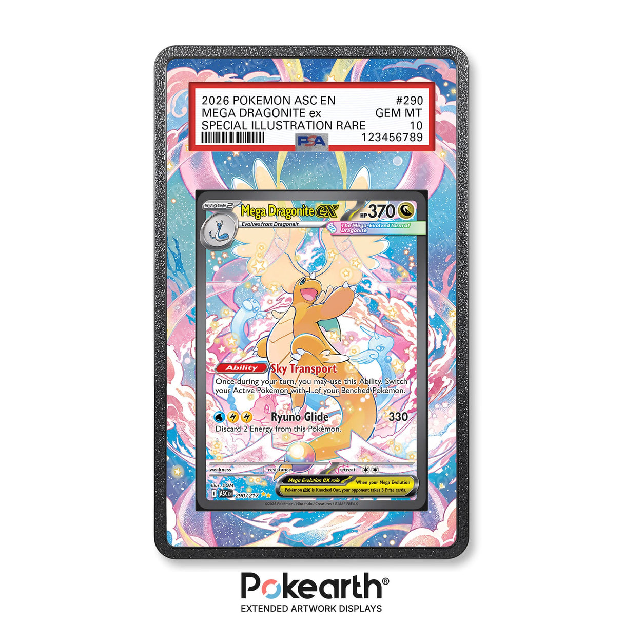 Mega Dragonite ex 290/217 - Case con Artwork Esteso per Carte Gradate