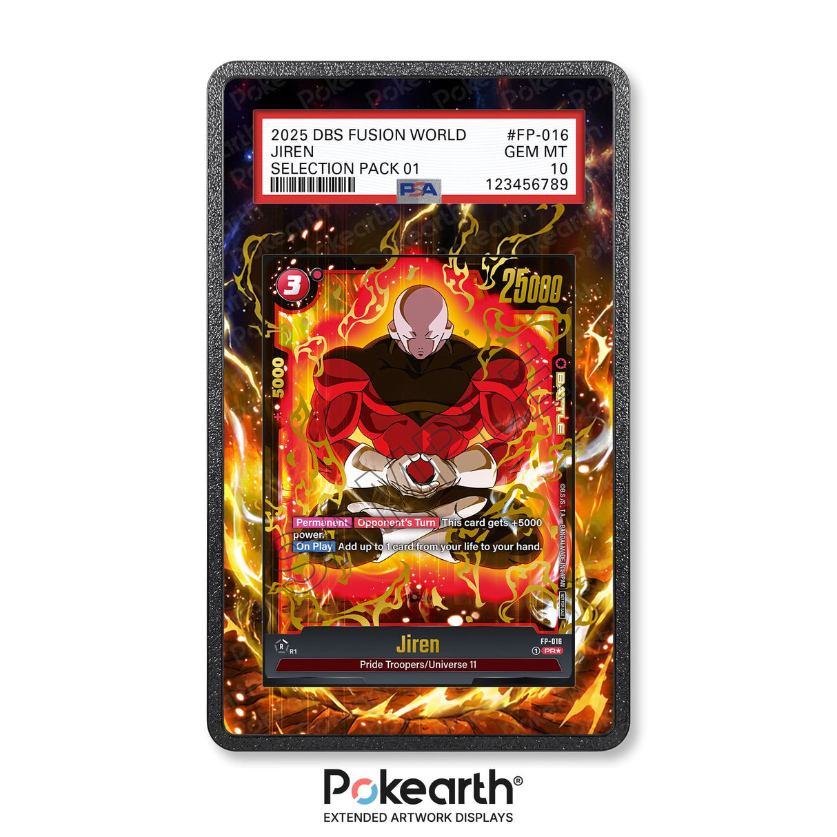 Jiren FP-016 - Graded Card Extended Artwork Display Case - Display Case Extended Artwork Pokearth