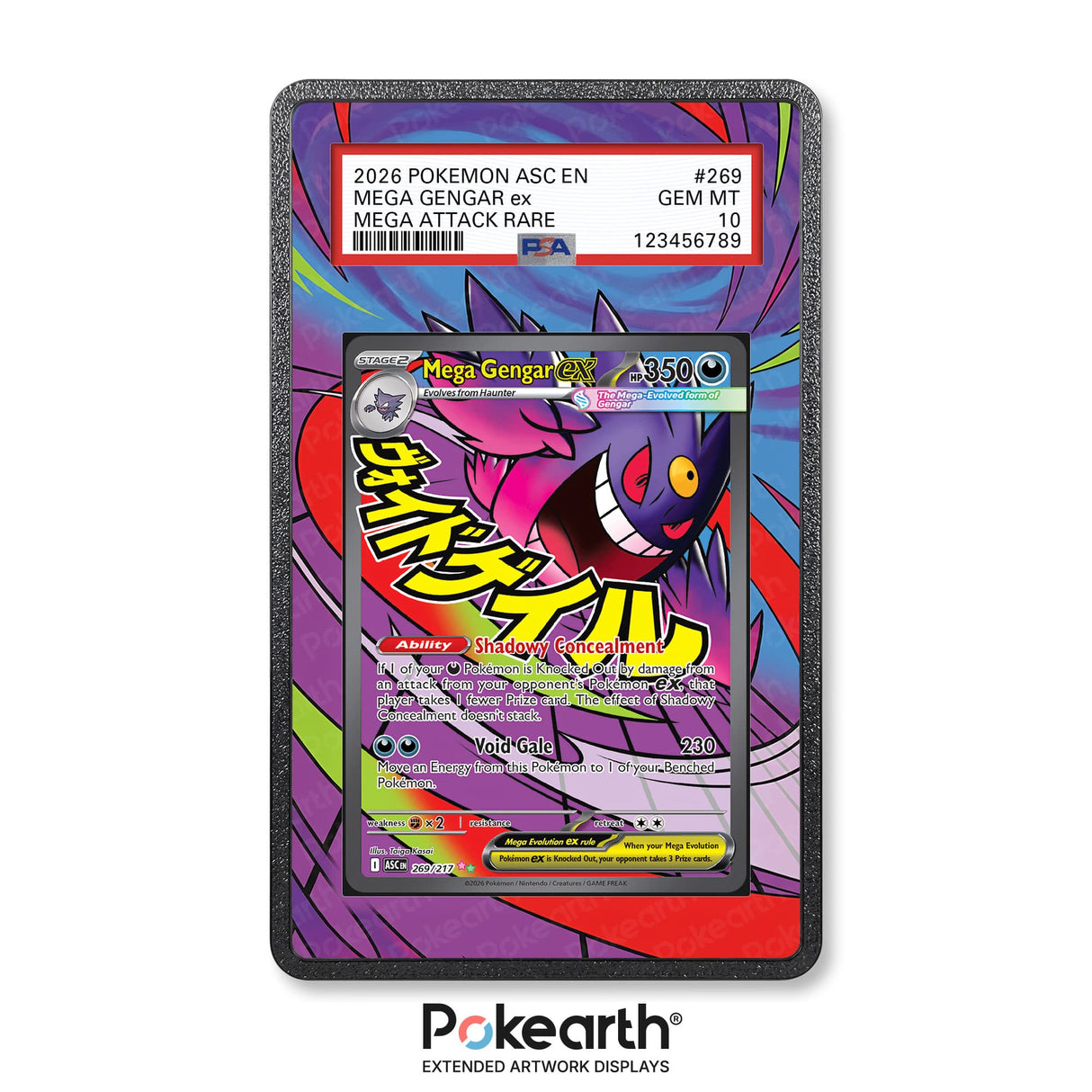 Mega Gengar ex 269/217 - Case con Artwork Esteso per Carte Gradate
