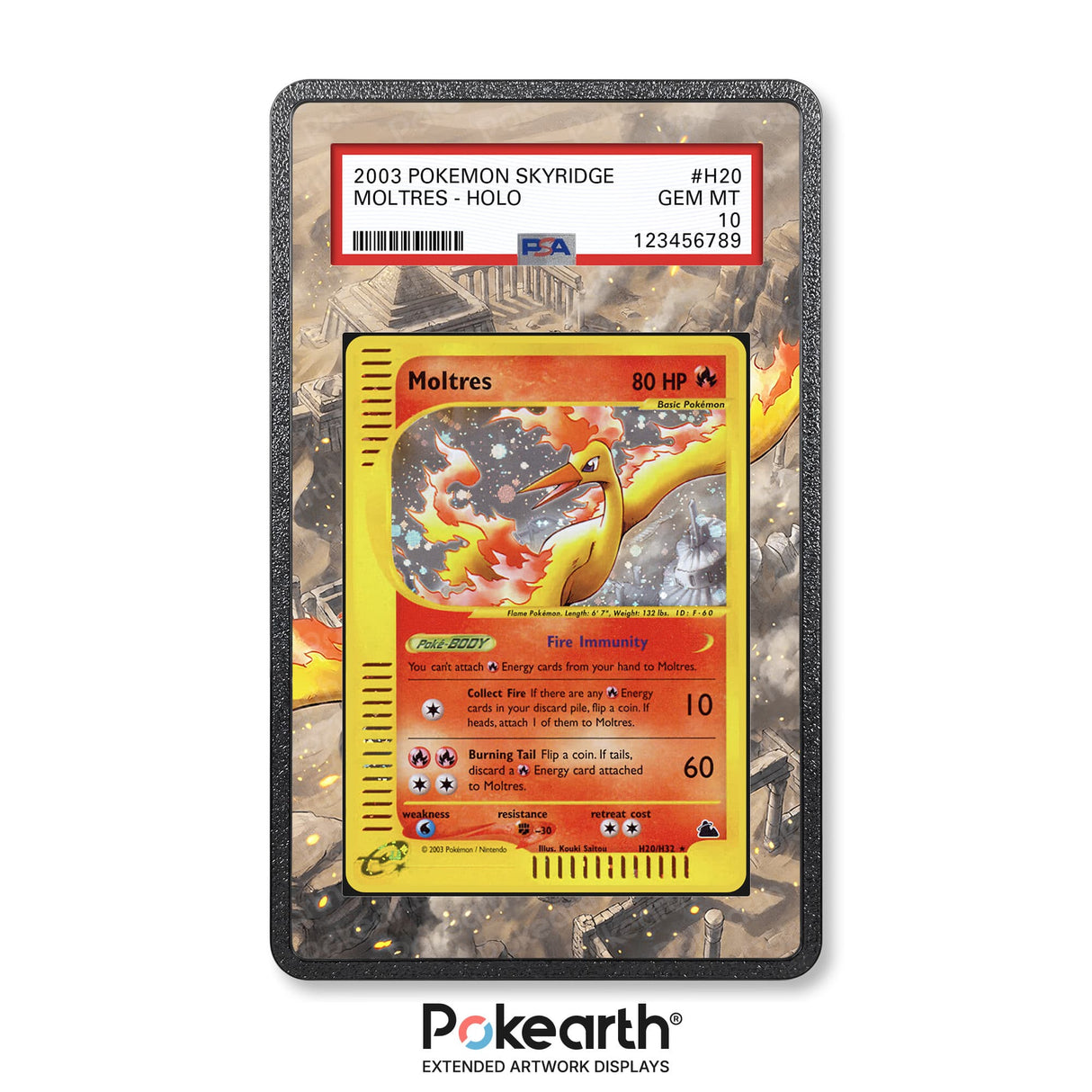 Moltres H20/H32 - Case con Artwork Esteso per Carte Gradate