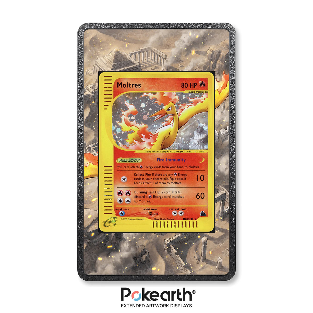 Moltres H20/H32 - Case con Artwork Esteso per Carte Pokémon