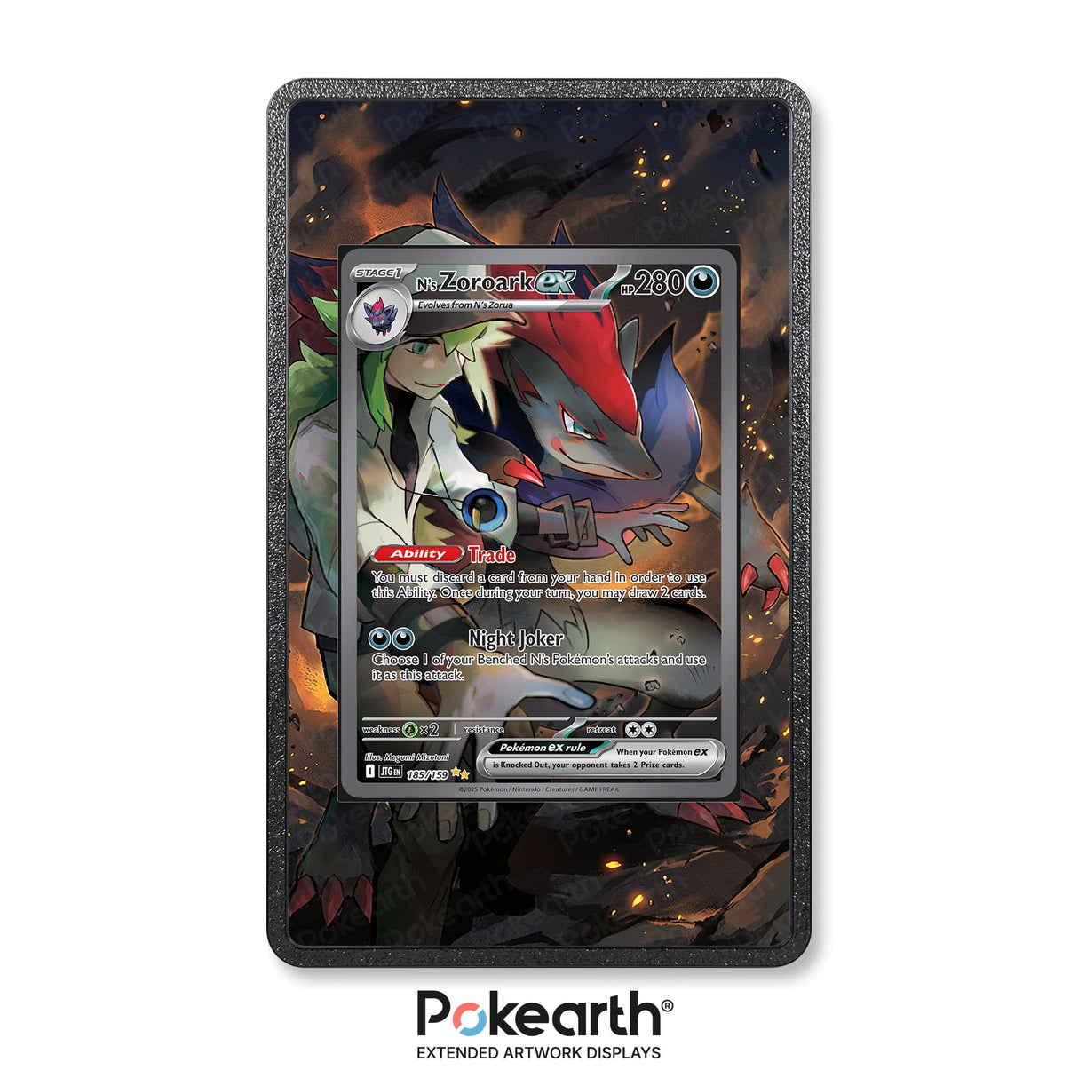 Zoroark ex di N 185/159 - Case con Artwork Esteso per Carte Pokémon