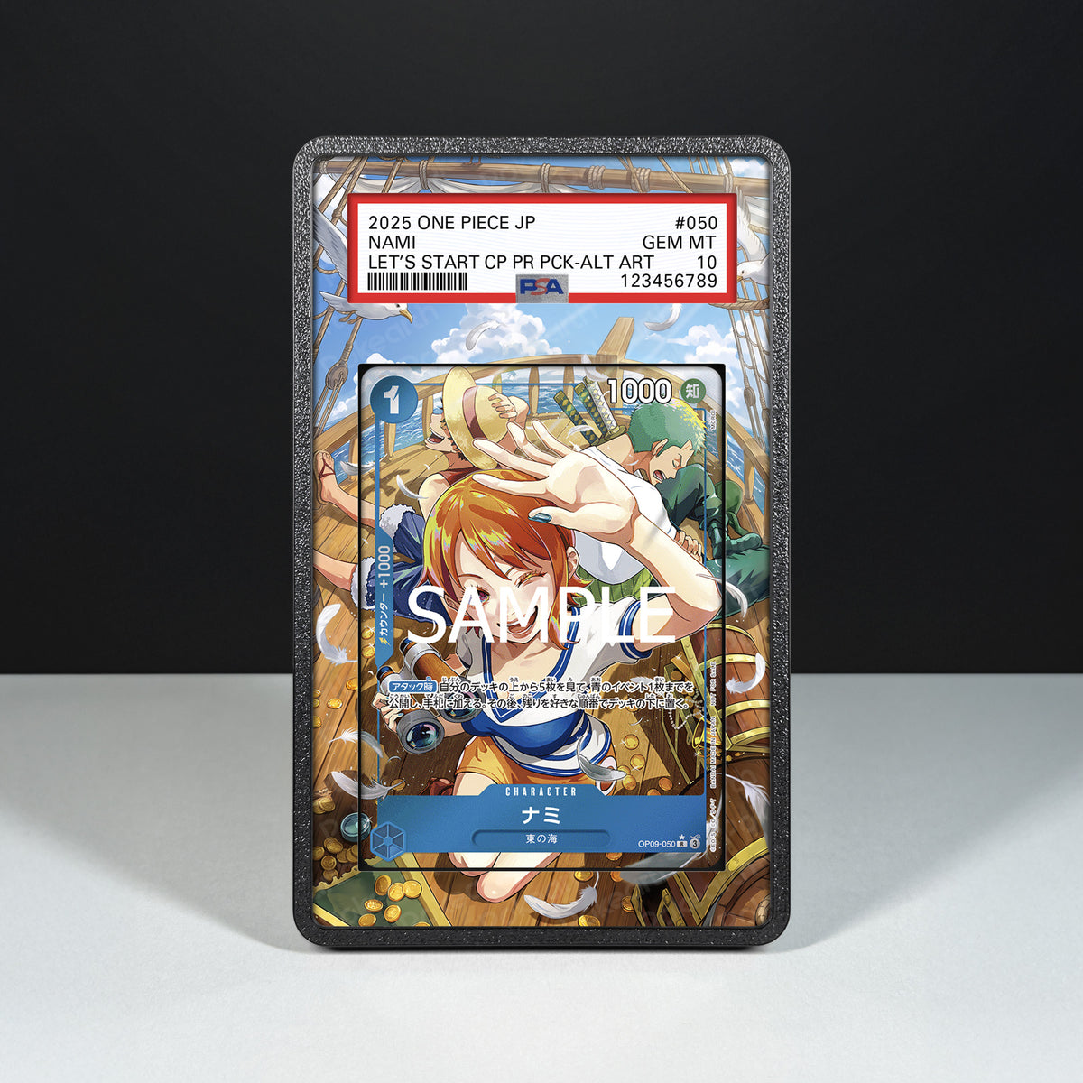 Nami OP09-050 - Hülle mit erweitertem Artwork für gegradete Karten