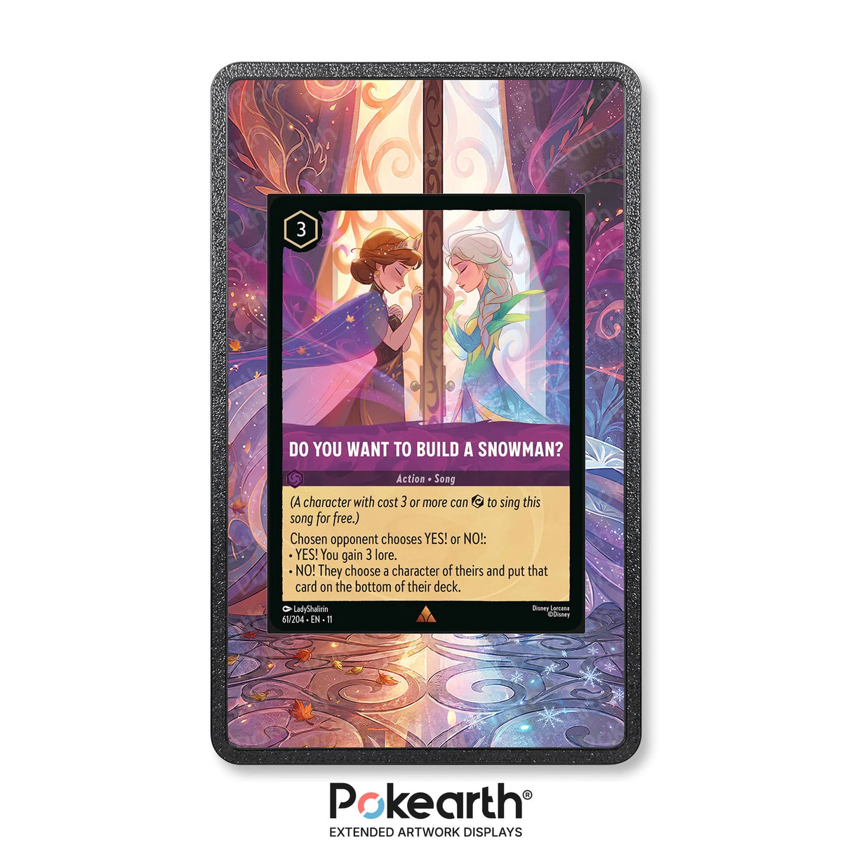 Do You Want To Build a Snowman? 61/204- Disney Lorcana Extended Artwork Display Case - Display Case Extended Artwork Pokearth