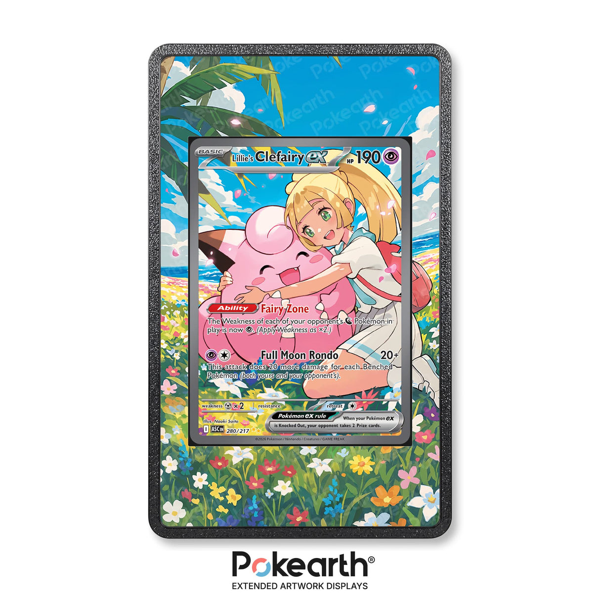 Clefairy ex di Lylia - Custodia con Artwork Esteso per Carte Pokémon - Display Case Extended Artwork Pokearth