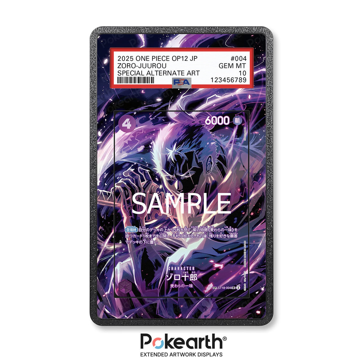 Zoro-Juurou ST18-004 - Graded Card Extended Artwork Display Case - Display Case Extended Artwork Pokearth