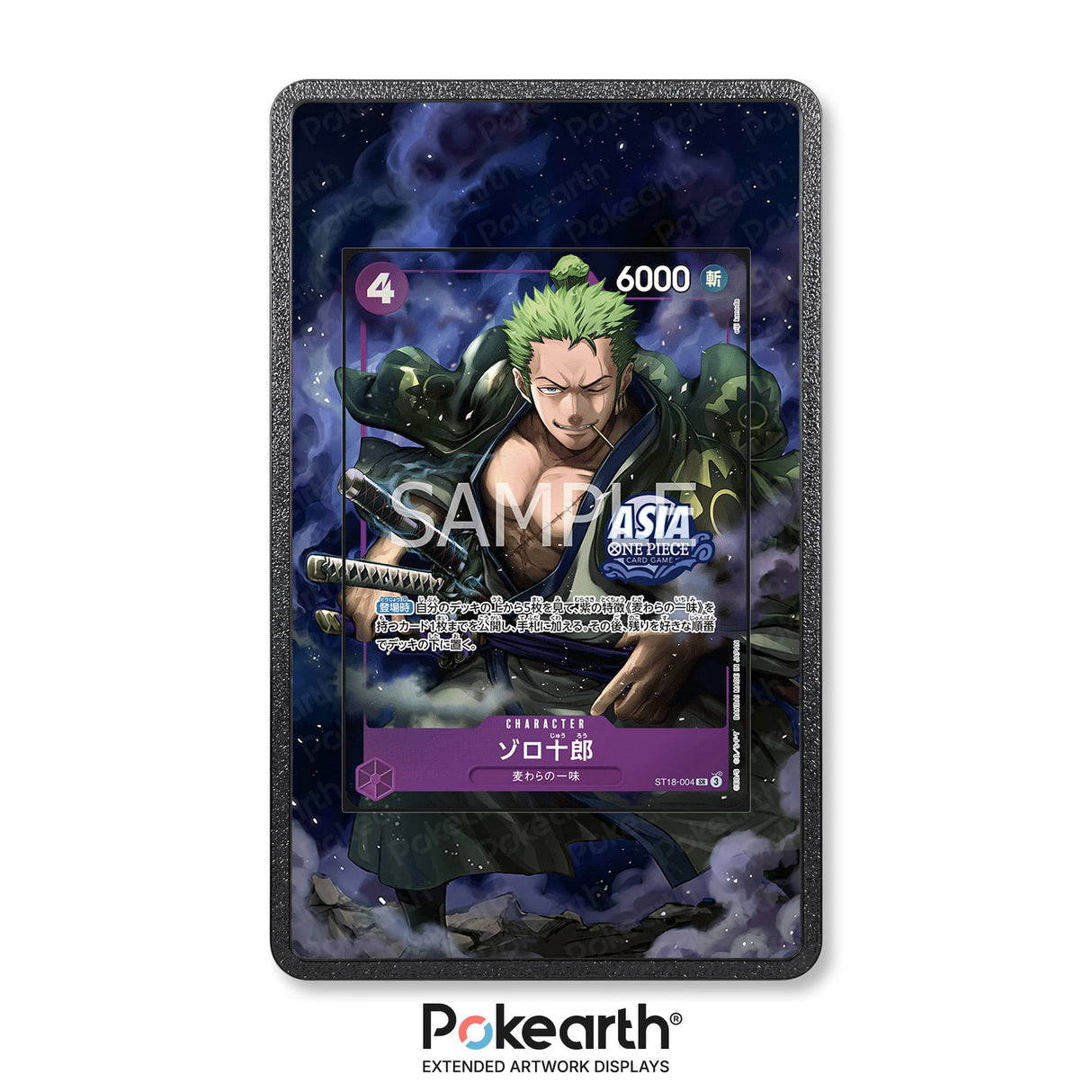 Zoro-Juurou ST18-004 - Custodia con Artwork Esteso per Carte One Piece - Display Case Extended Artwork Pokearth